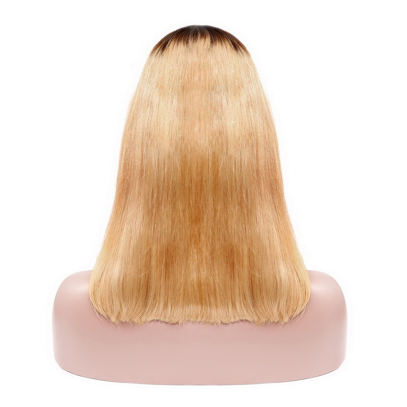 Black Root Ombre 1B/27 Straight BOB Lace Front Wig - 图片 6